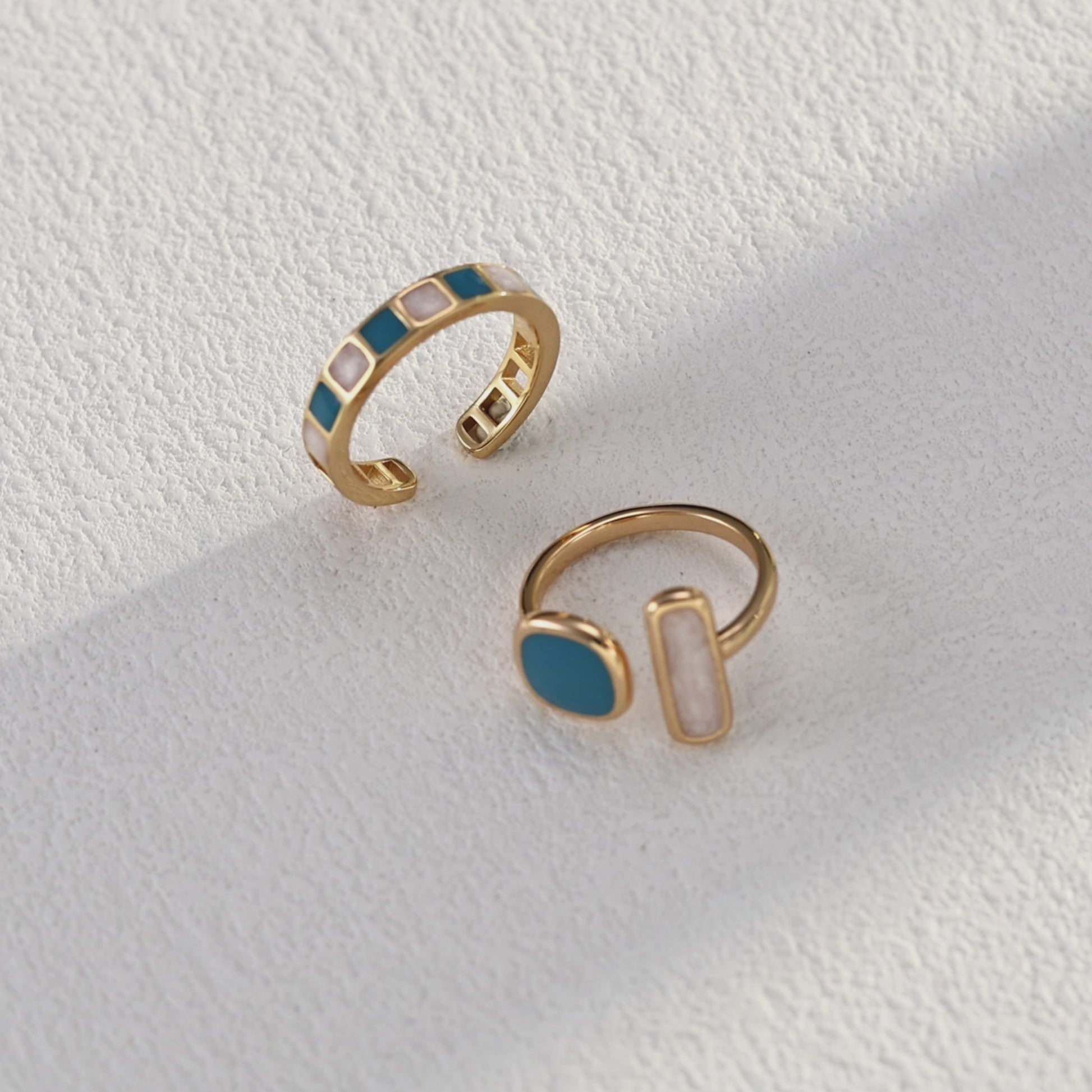 Morandi Enamel Silver Ring