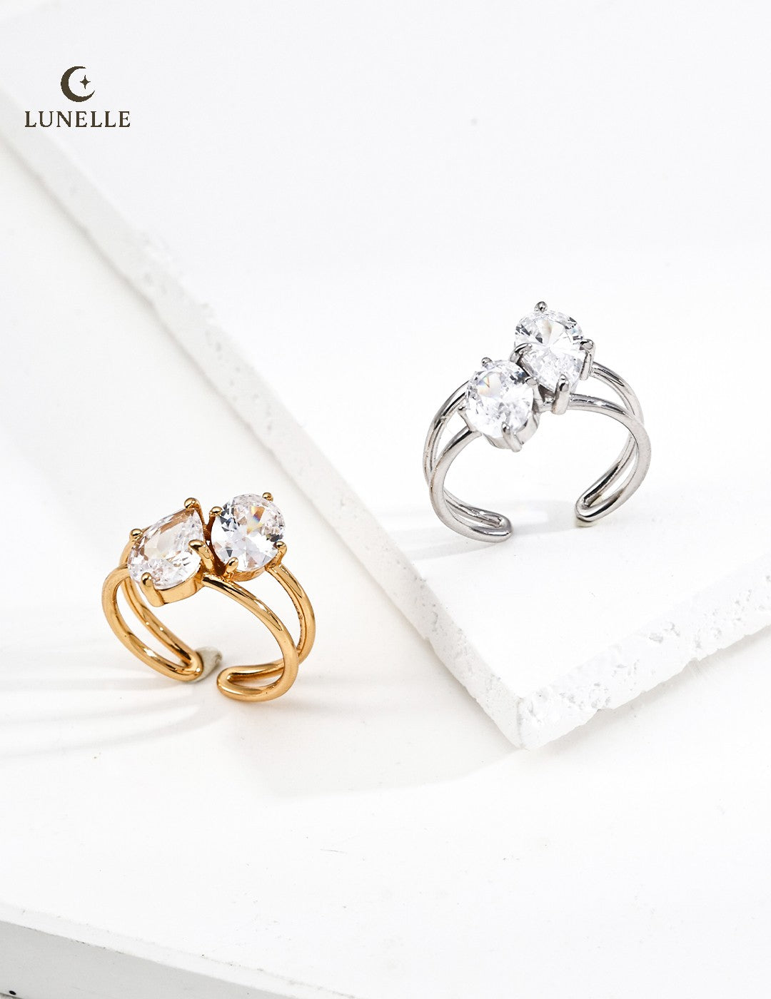 Minimalist Zircon Silver Ring
