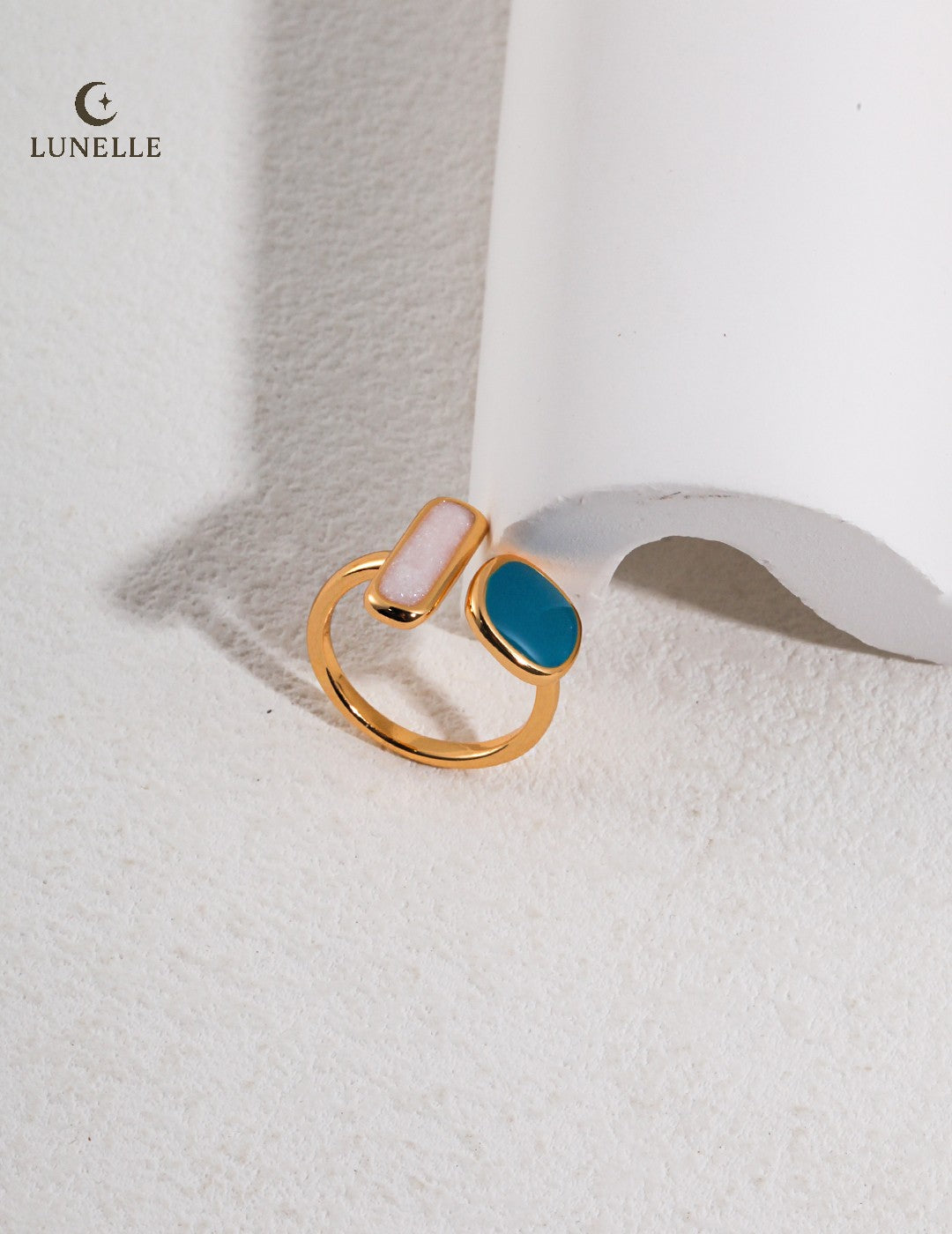 Morandi Enamel Silver Ring