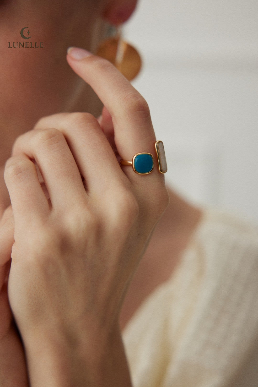 Morandi Enamel Silver Ring