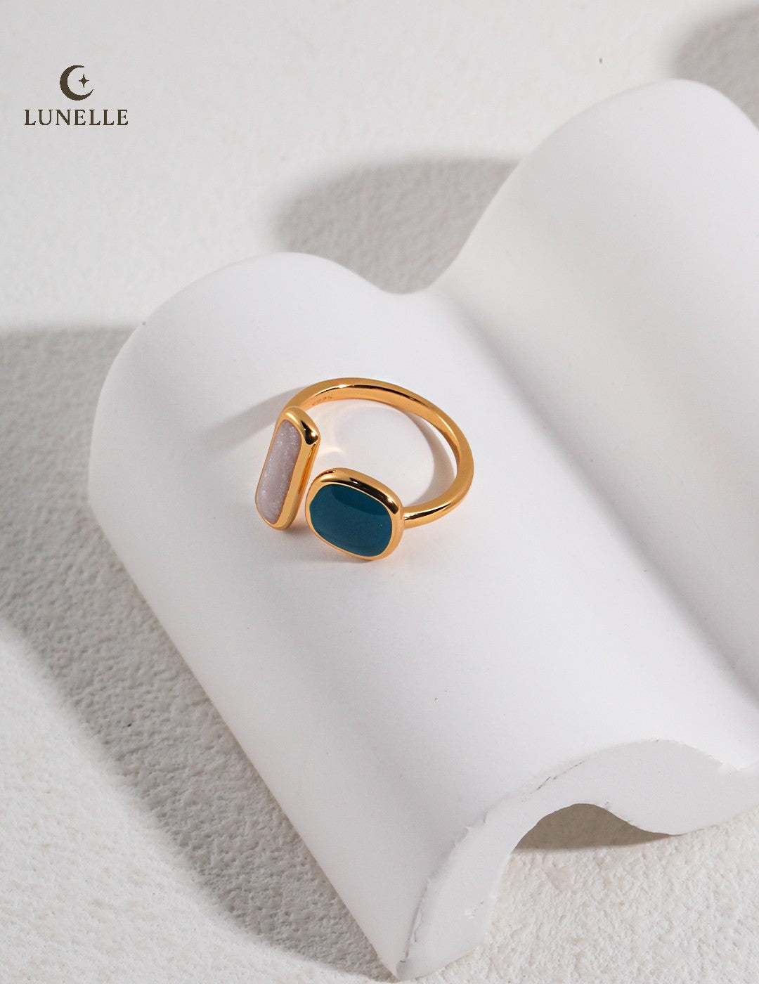 Morandi Enamel Silver Ring