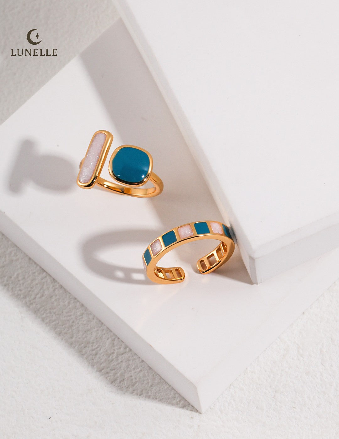 Morandi Enamel Silver Ring