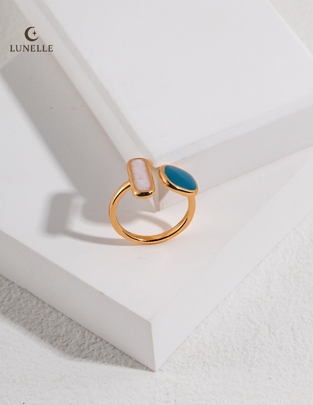 Morandi Enamel Silver Ring