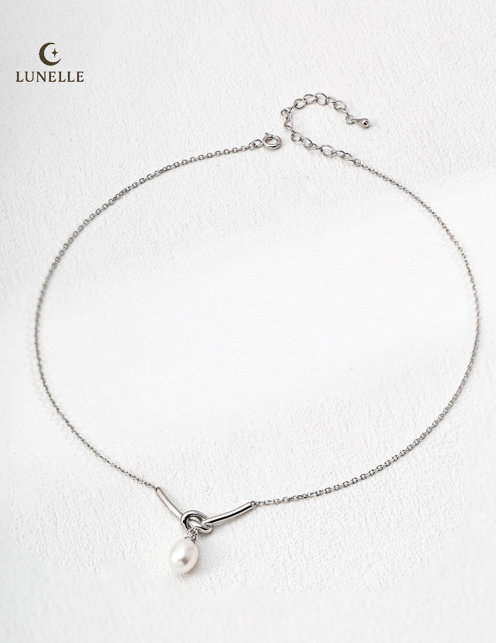 Double Pearl Knot Necklace