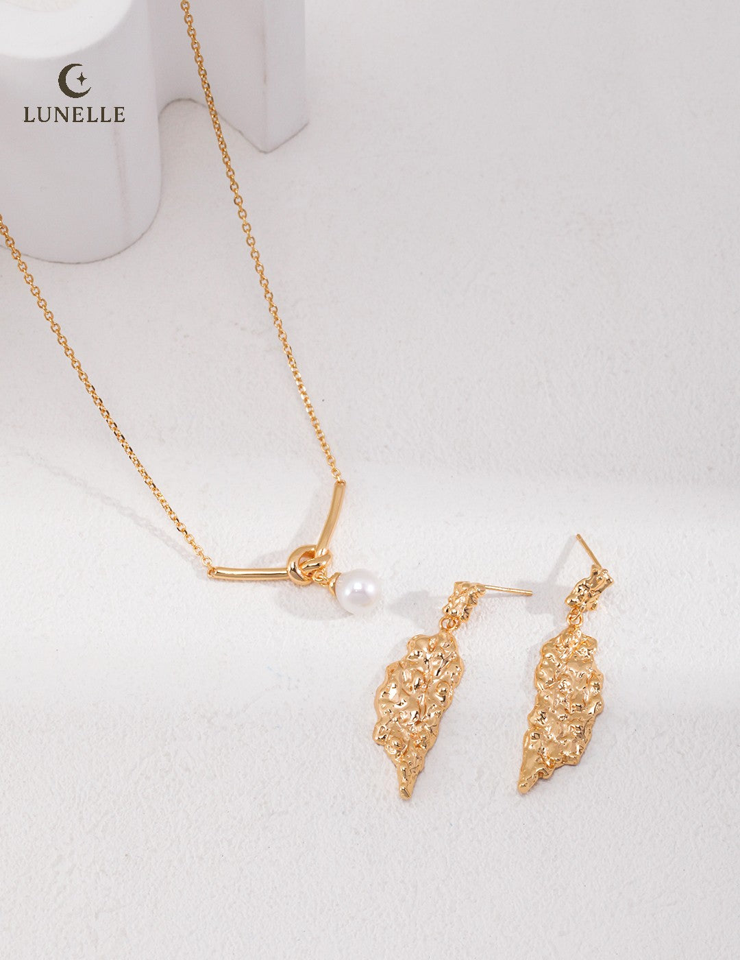 Double Pearl Knot Necklace