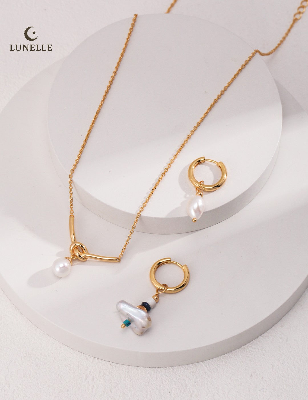 Double Pearl Knot Necklace