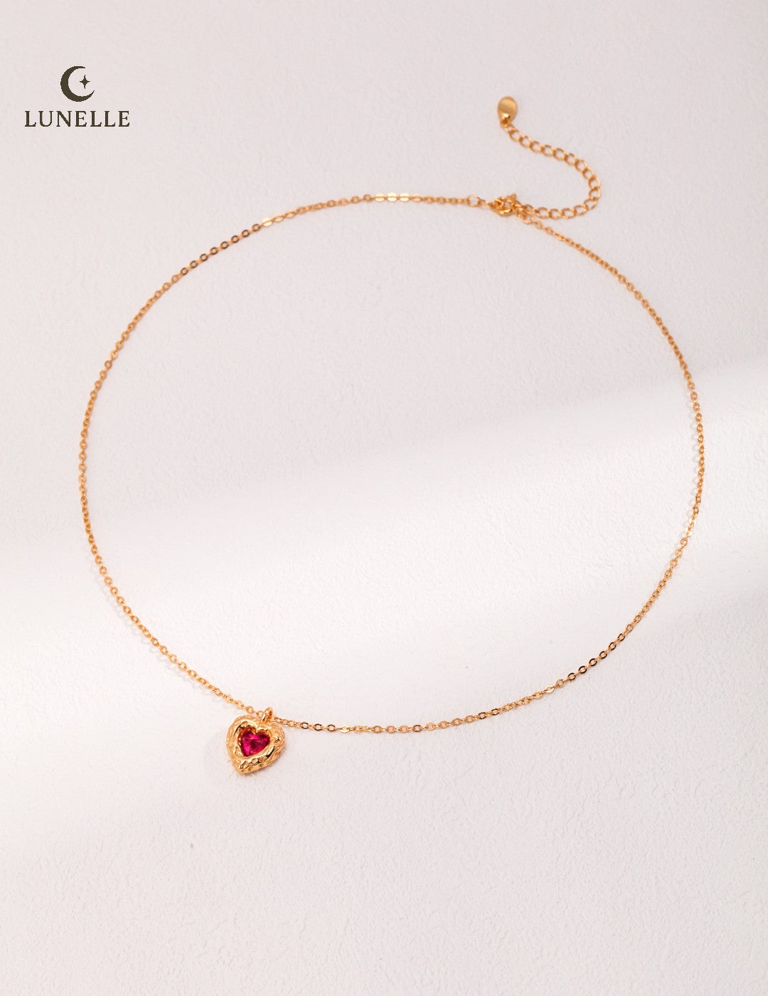 Vintage Heart Stone Necklace