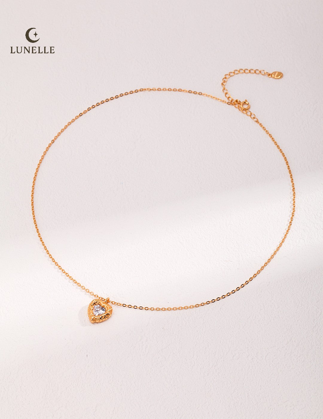 Vintage Heart Stone Necklace