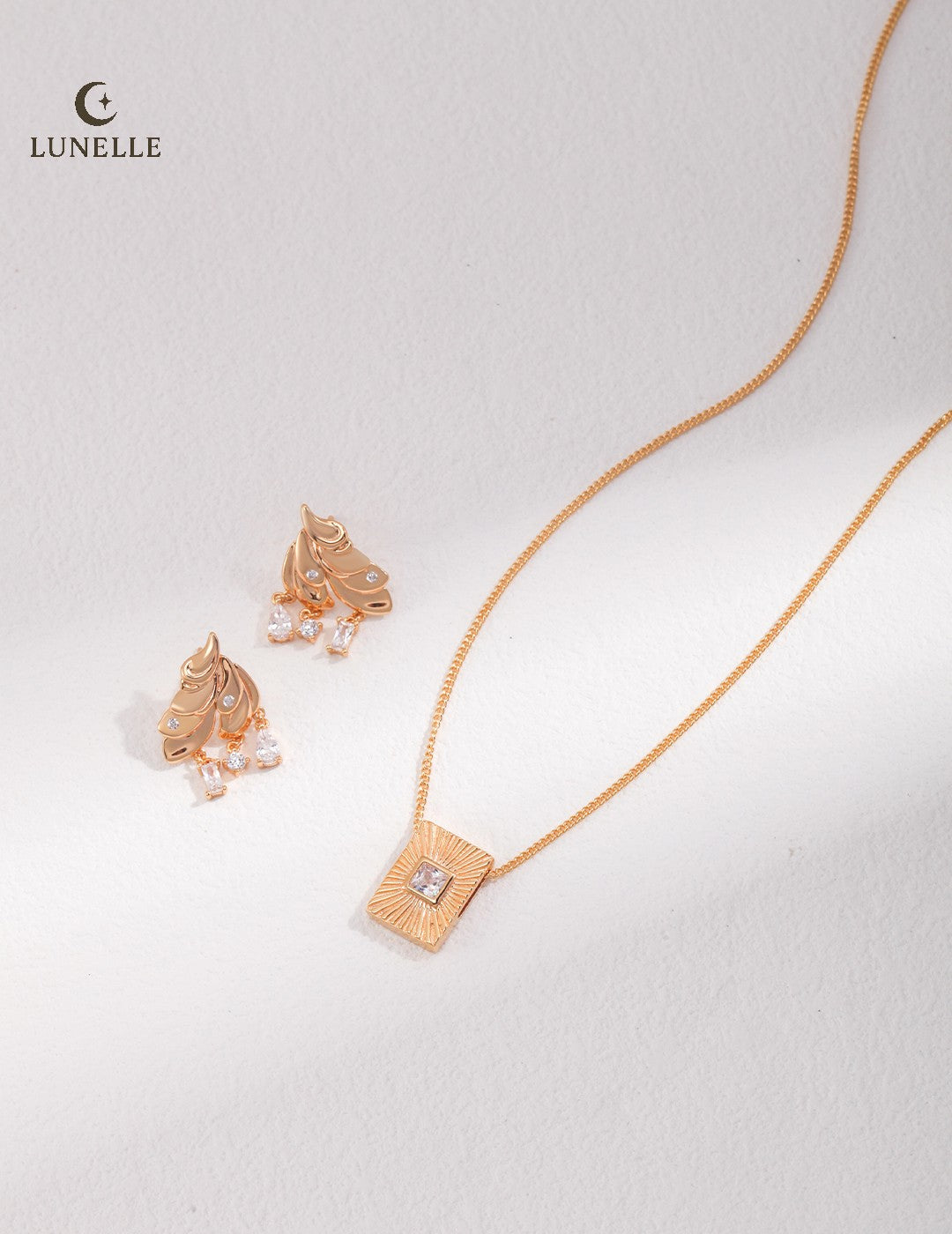 Geometric Silver Pendant Necklace