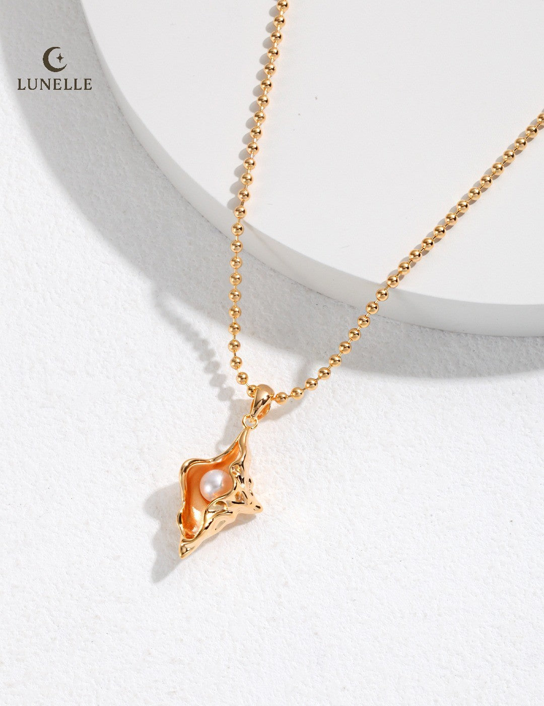 Conch Pearl Silver Necklace