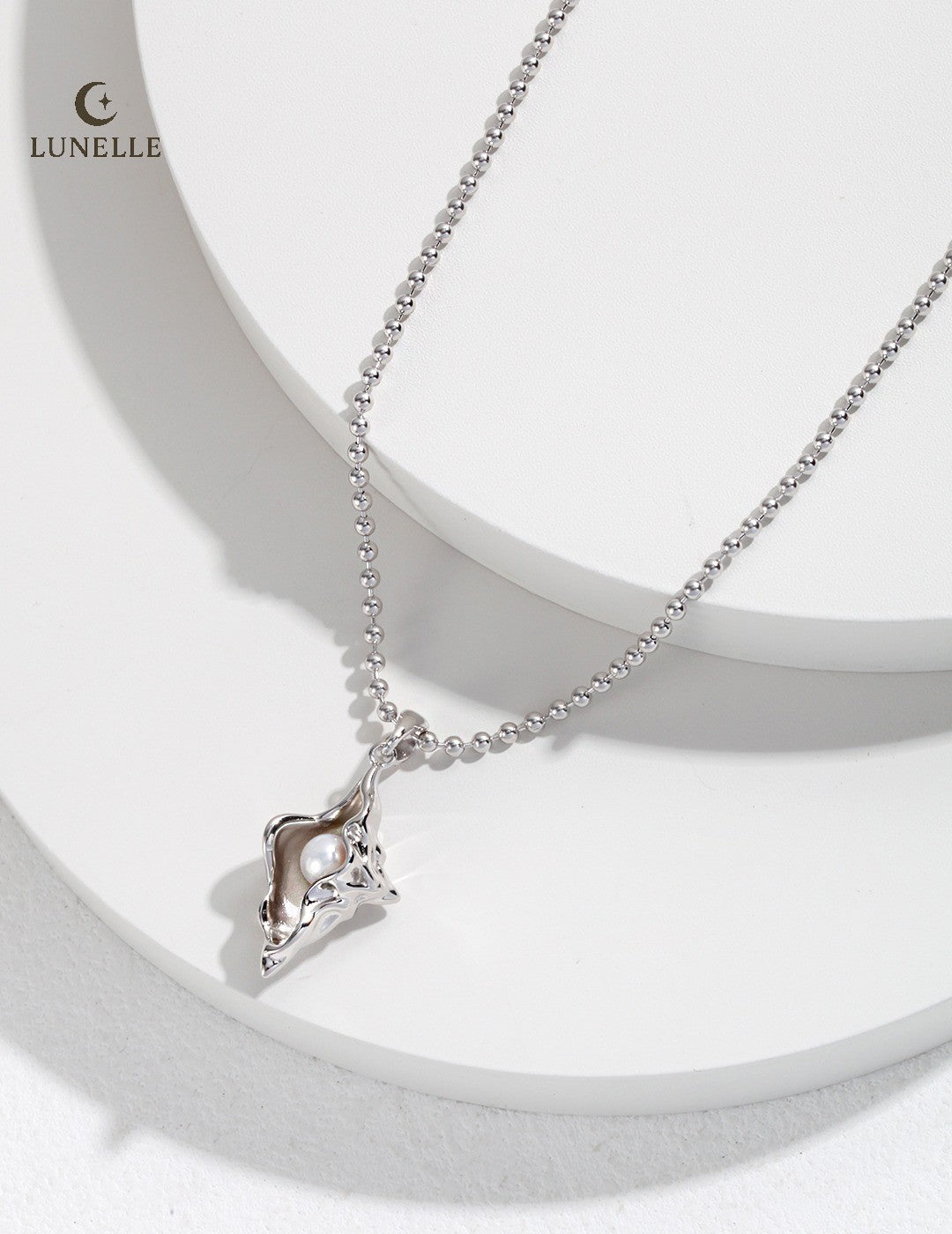 Conch Pearl Silver Necklace