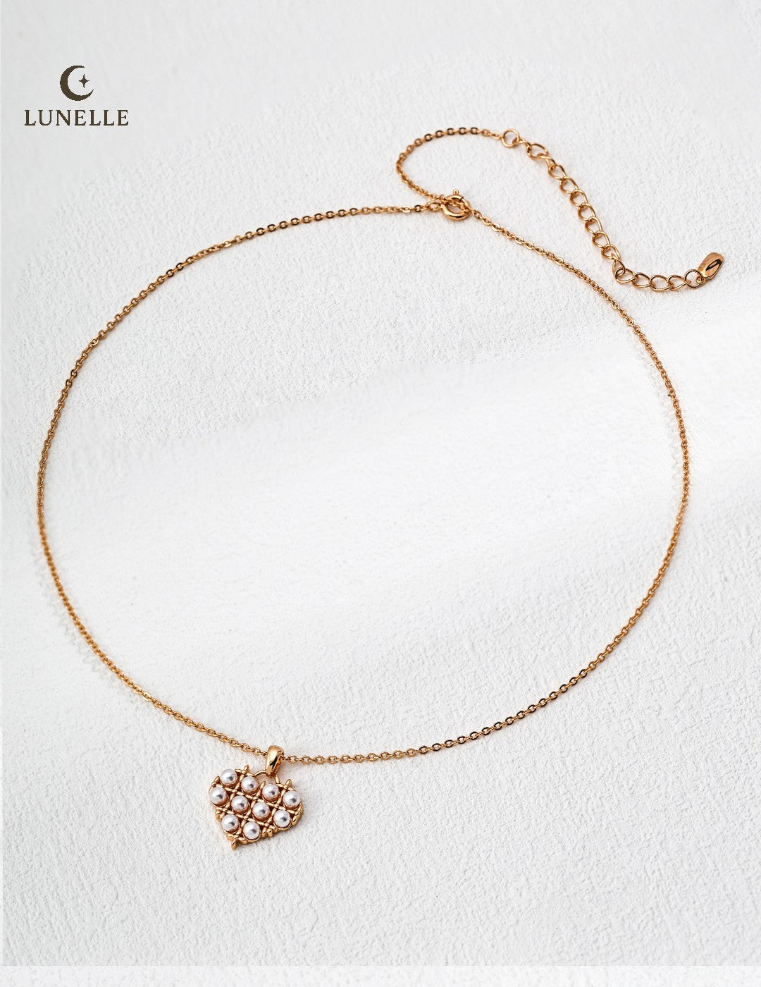 Vintage Heart Pearl Necklace