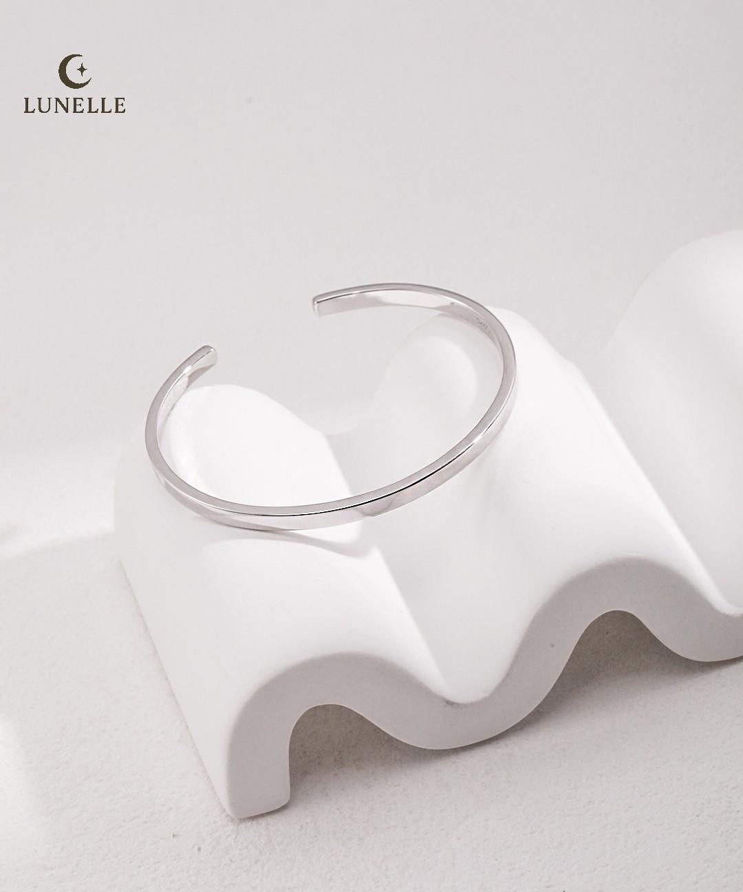 Minimalist Sterling Silver Bangle Bracelet