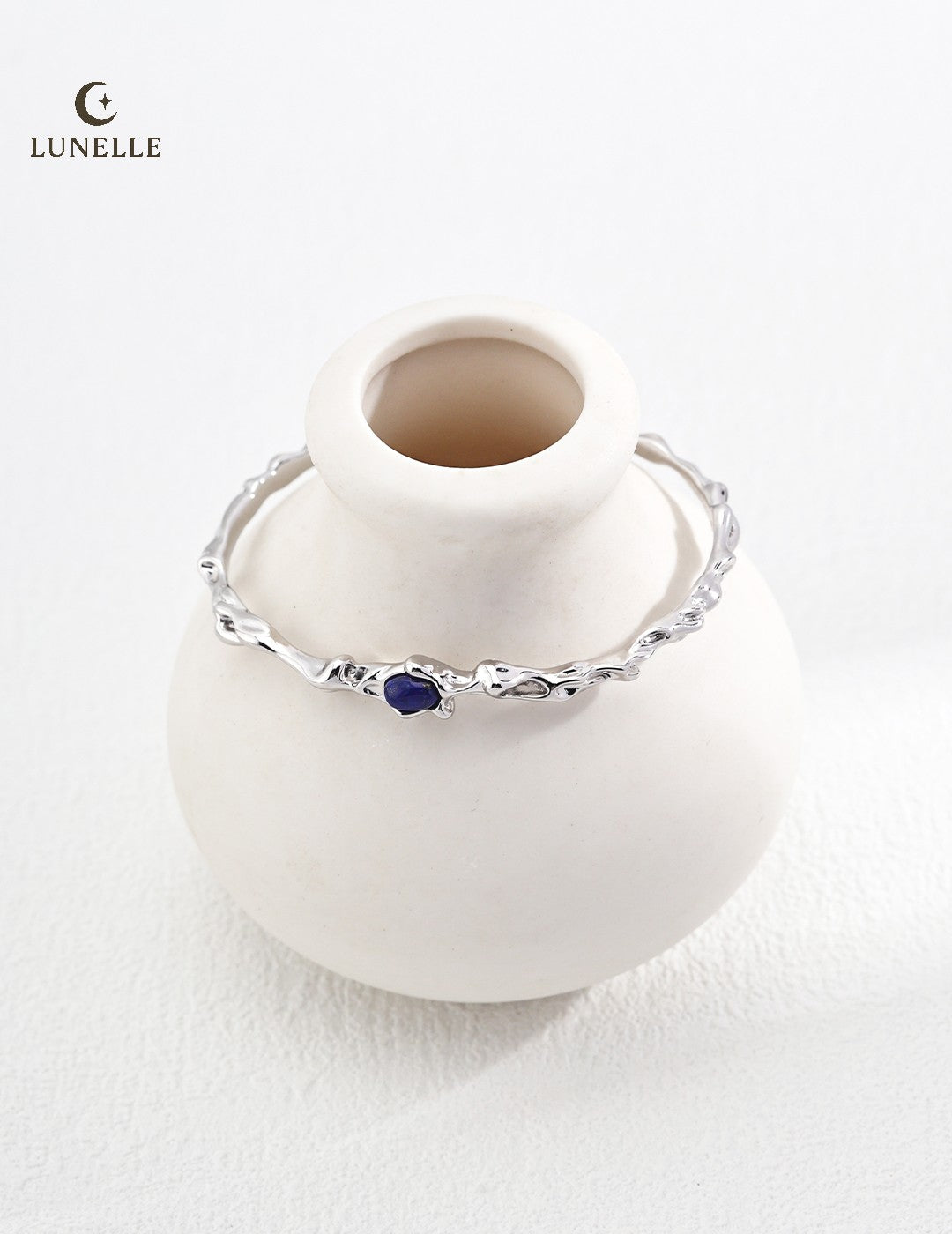 Lapis Silver Adjustable Cuff