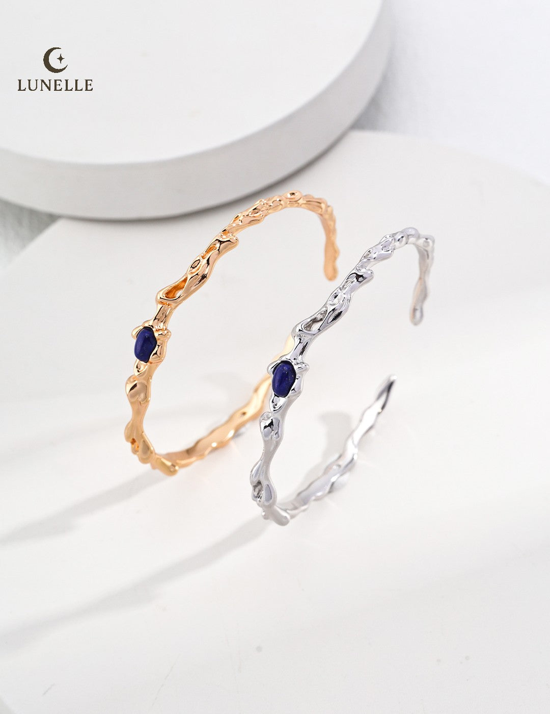 Lapis Silver Adjustable Cuff