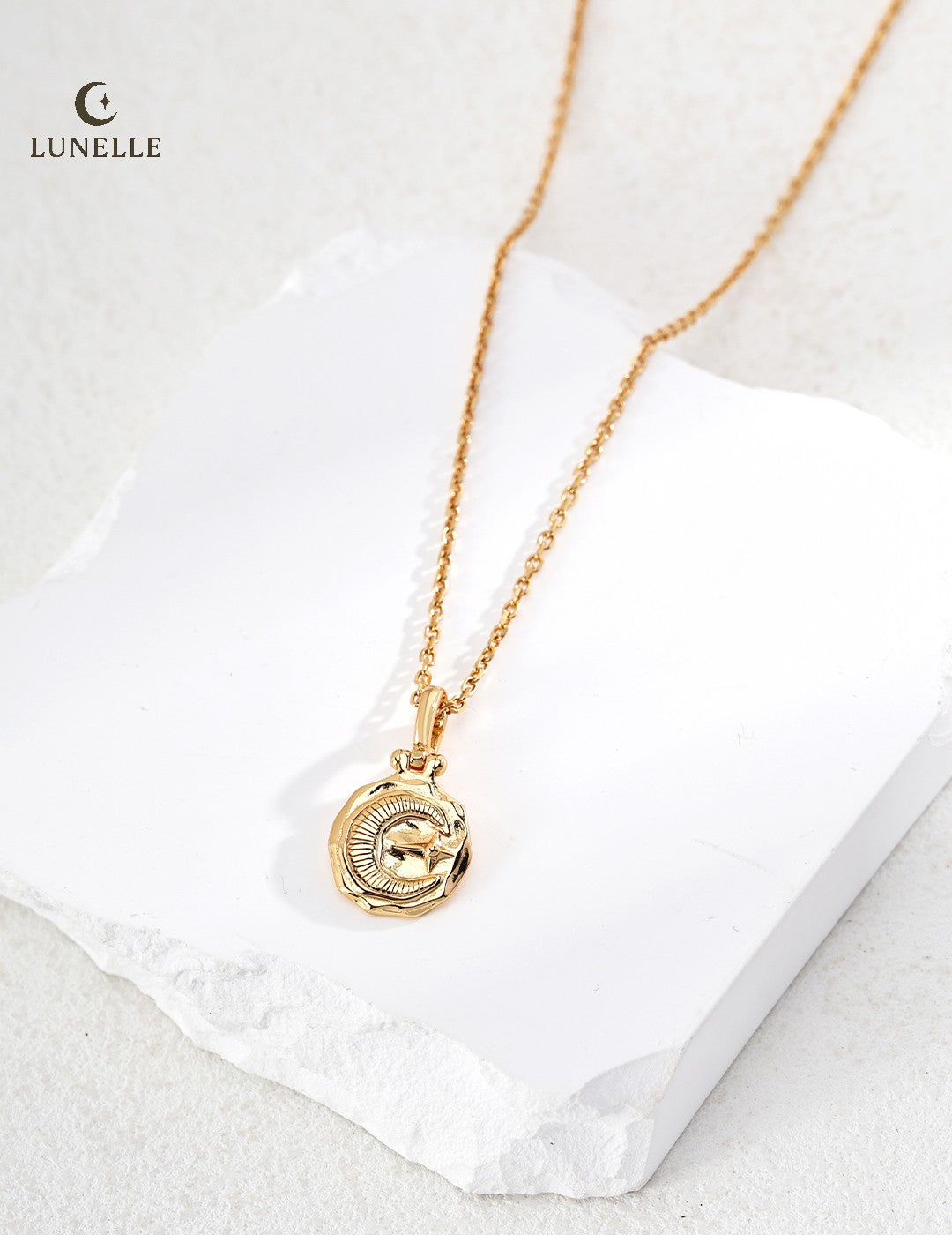 Vintage Star Moon Pendant in Sterling Silver
