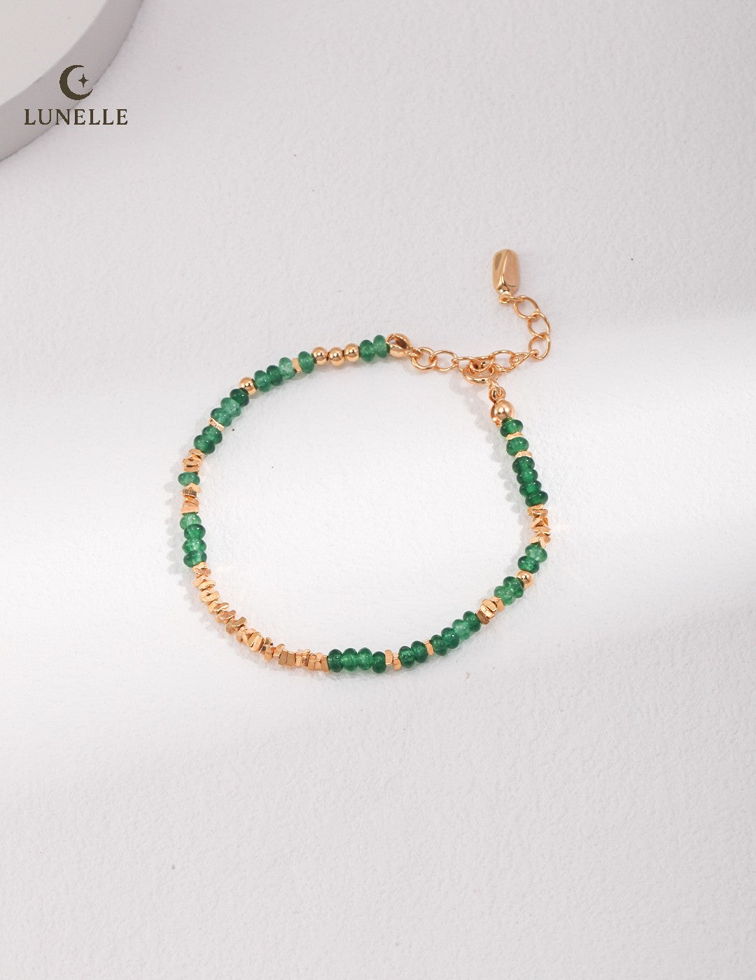 Vintage Green Stone Silver Bracelet
