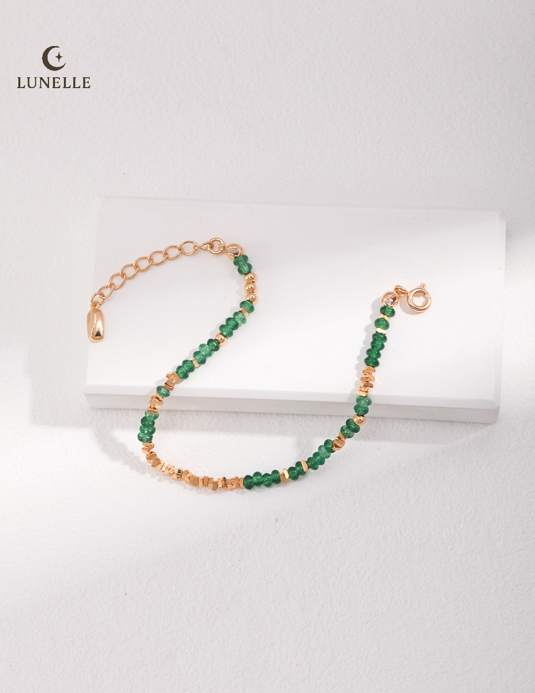Vintage Green Stone Silver Bracelet