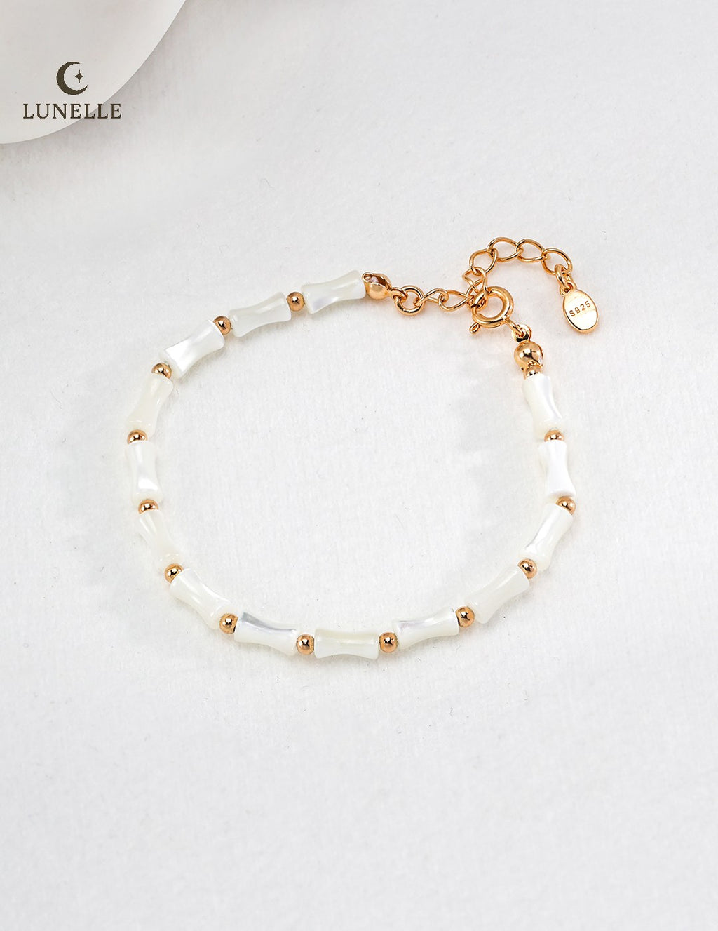 Bamboo Link Shell Bracelet