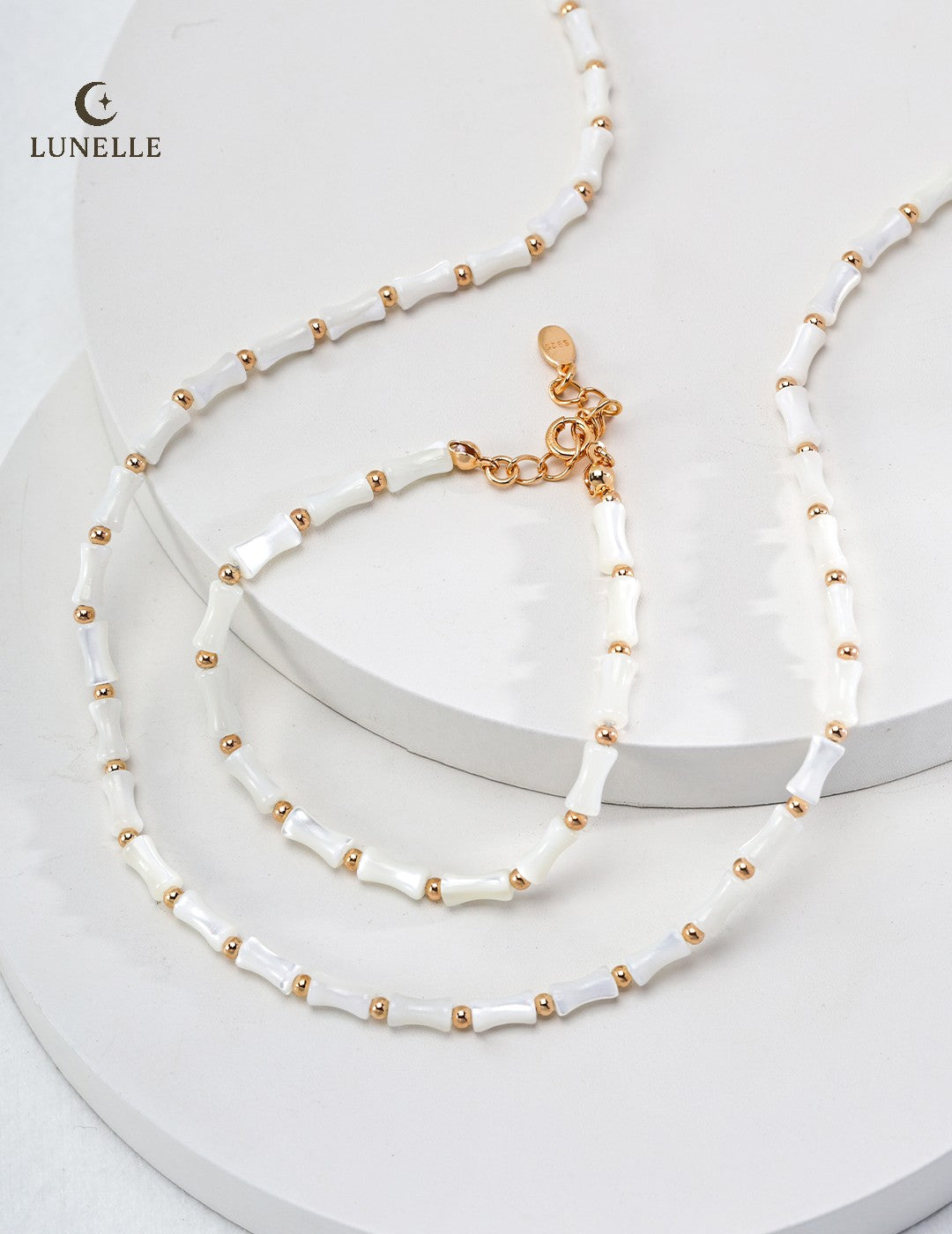 Bamboo Link Shell Bracelet