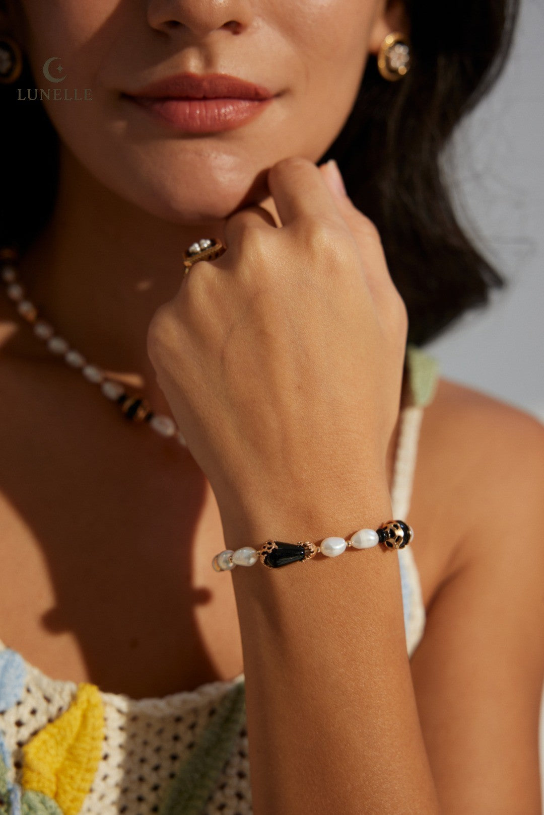Twilight Pearl Onyx Bracelet