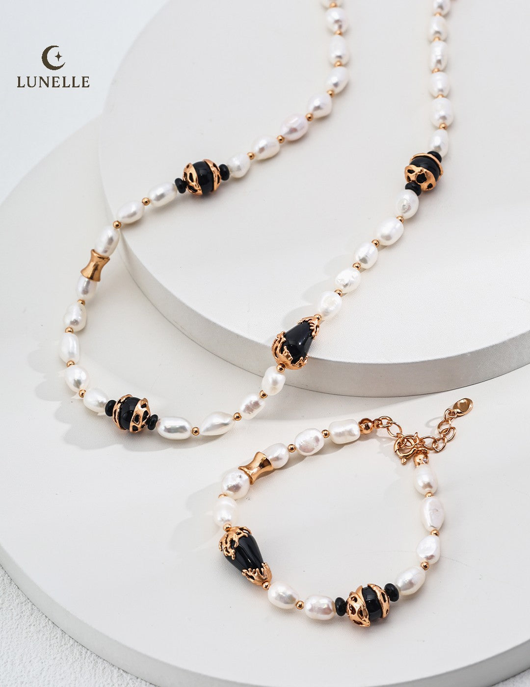 Twilight Pearl Onyx Bracelet