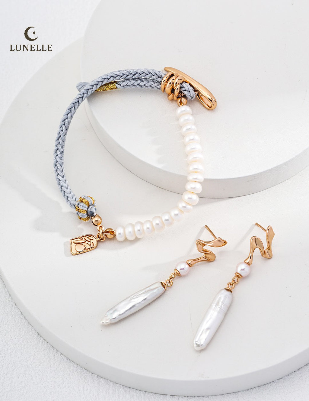 Knotted Cord & Pearl Bracelet