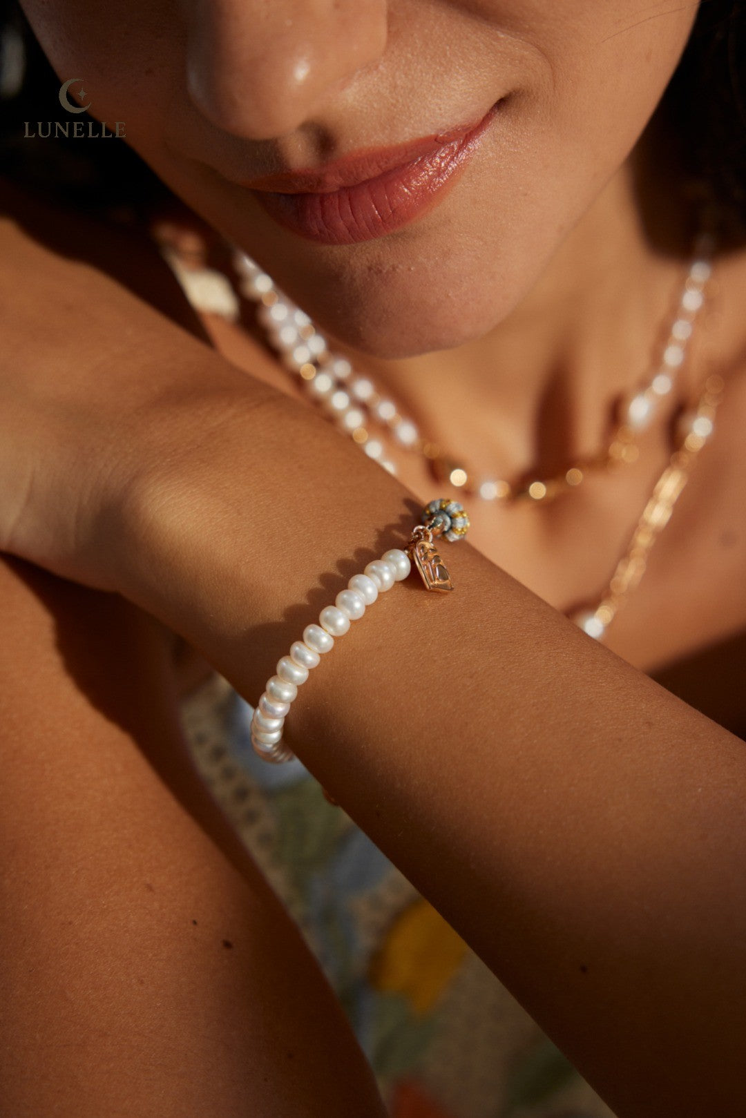 Knotted Cord & Pearl Bracelet