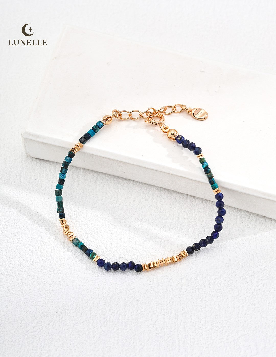 Midnight Lapiz Silver Bracelet
