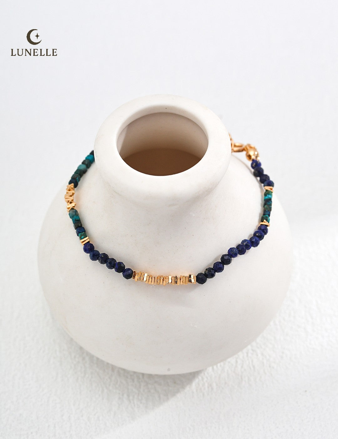 Midnight Lapiz Silver Bracelet