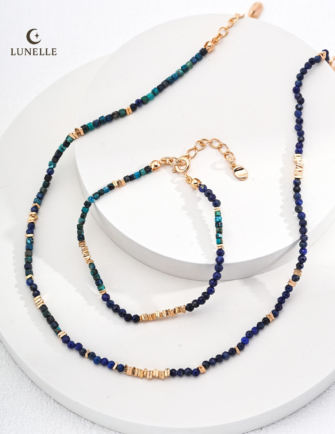 Midnight Lapiz Silver Bracelet