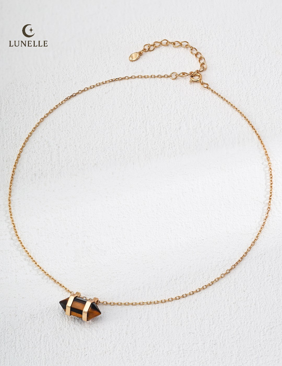 Prism Cut Tiger Eye Pendant in Sterling Silver