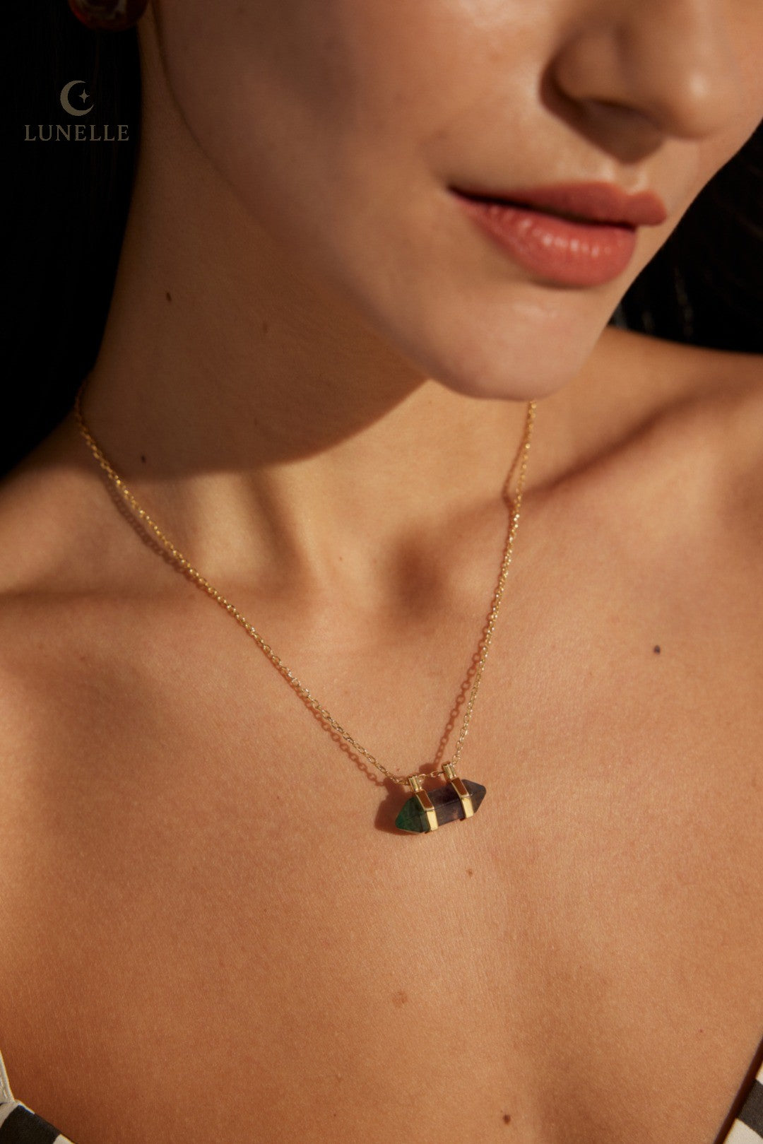 Prism Cut Tiger Eye Pendant in Sterling Silver