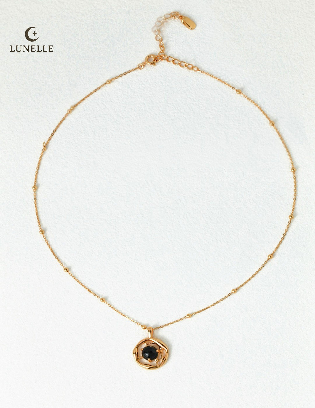 Liquid Flow Onyx Pendant in Sterling Silver