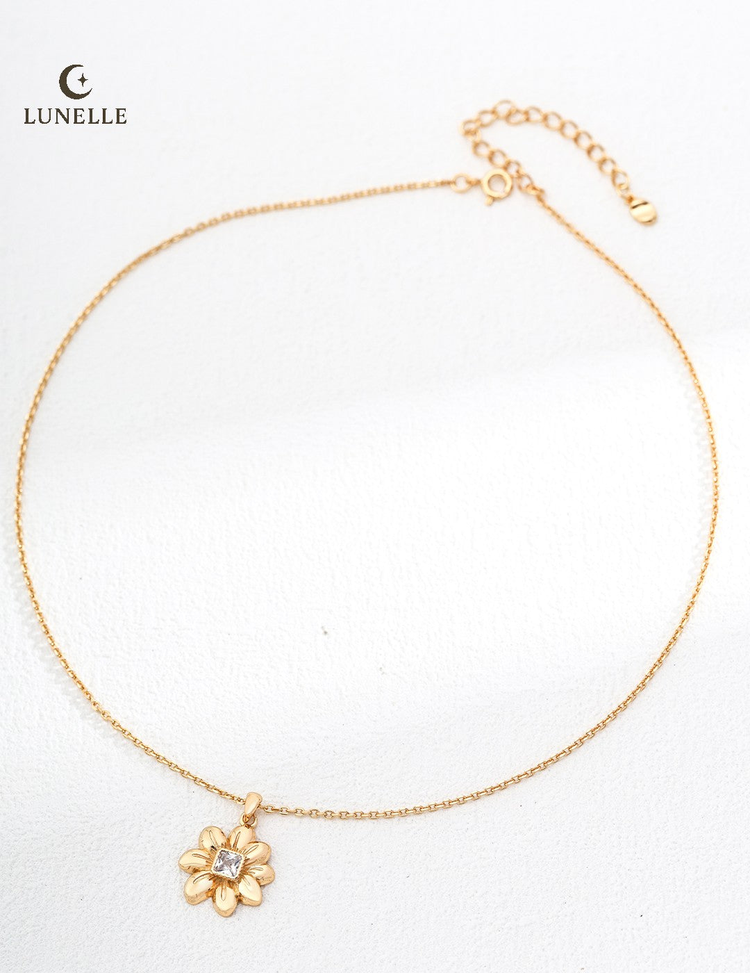 Golden Bloom Pendant in Sterling Silver