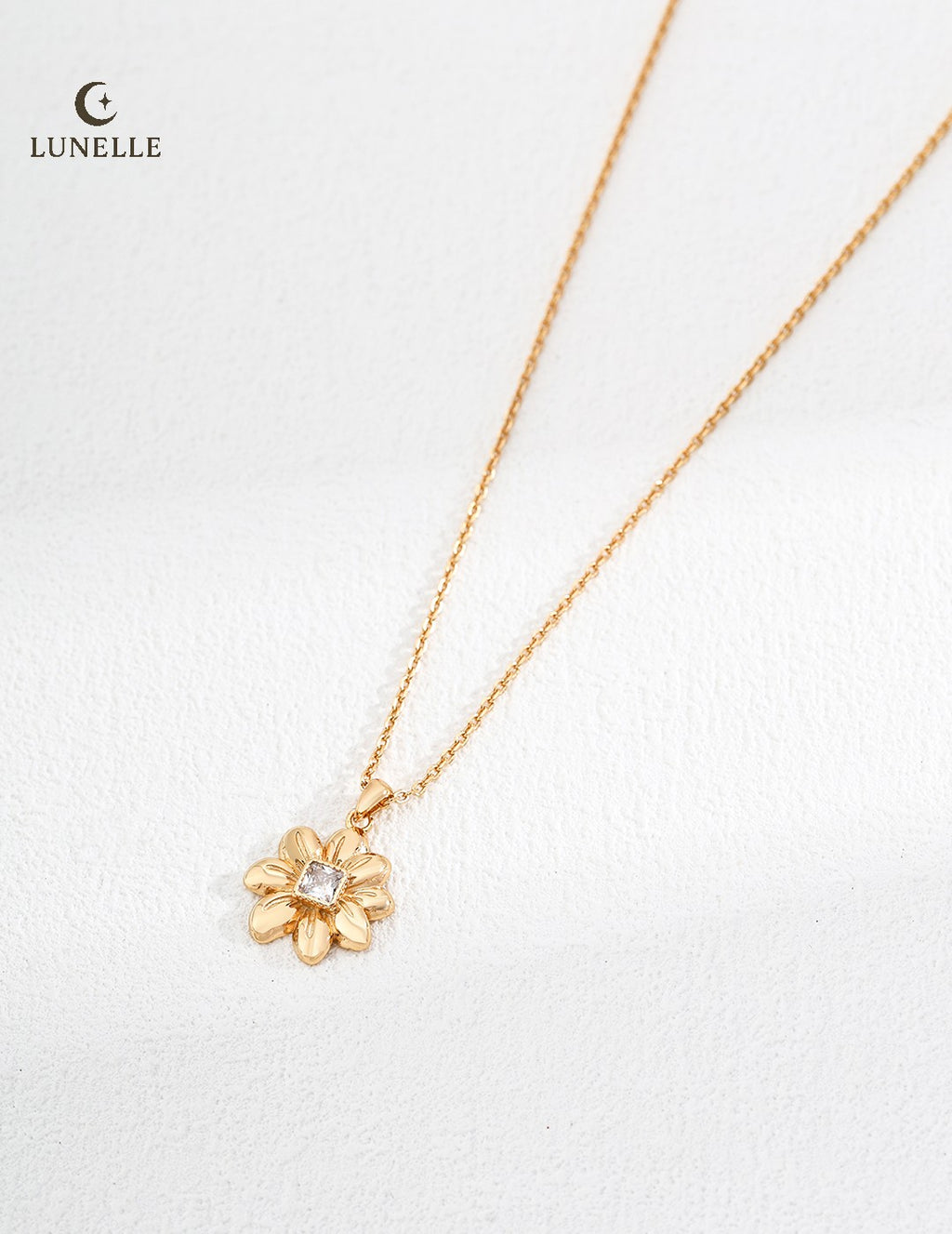 Golden Bloom Pendant in Sterling Silver