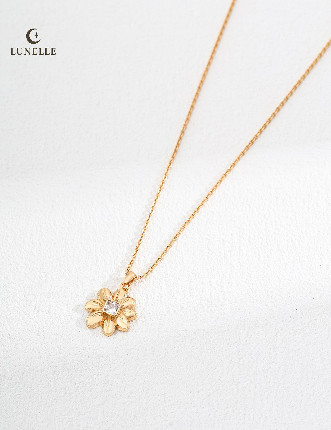 Golden Bloom Pendant in Sterling Silver